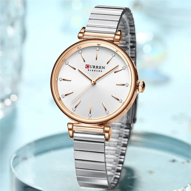 Picture of Inspired by curren Wrist Watch For Ladies High Quality Waterproof Stainless Steel Stylish Party WatchMulticolor