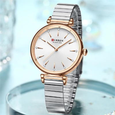 Picture of Inspired by curren Wrist Watch For Ladies High Quality Waterproof Stainless Steel Stylish Party WatchMulticolor