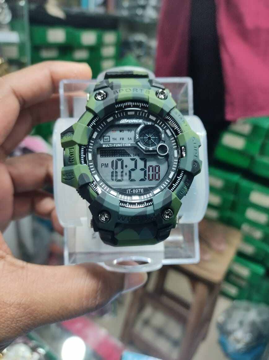 Picture of Inspired by G force Men's Digital Sports Watch with Big Dial LED Waterproof 50M, CamouflageYellow, Green