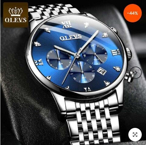 Picture of Inspired by Inspired by LEV-S 2868 Men Watch Choronograph Water Resistant Stainless Steel Watch For Men-SilverSilver, silver toton, silver black, Black