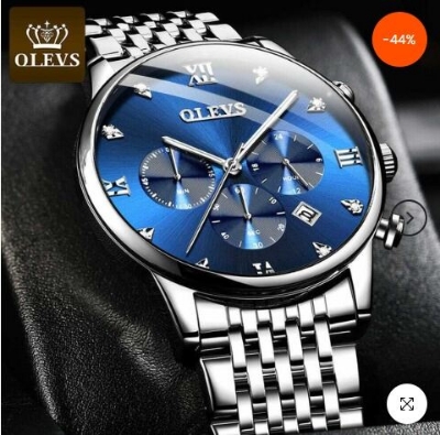 Picture of Inspired by Inspired by LEV-S 2868 Men Watch Choronograph Water Resistant Stainless Steel Watch For Men-SilverSilver, silver toton, silver black, Black