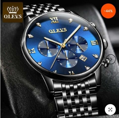 Picture of Inspired by Inspired by LEV-S 2868 Men Watch Choronograph Water Resistant Stainless Steel Watch For Men-SilverSilver, silver toton, silver black, Black