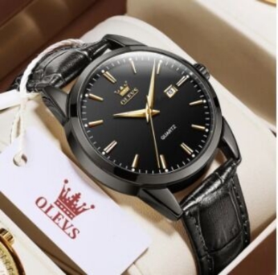 Picture of Inspired by LEATHER bELT  Fashion rr Leather Waterproof Analog Quartz Watch For MenBlack, Blue