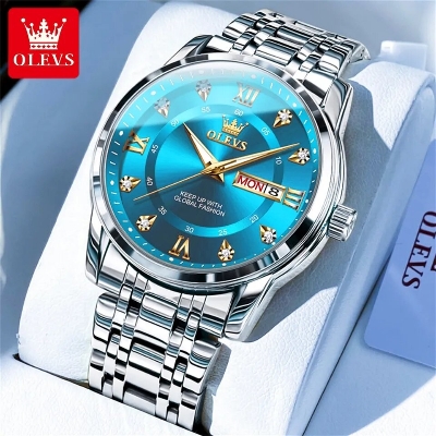 Picture of Inspired by Luxury Top Brand OLEVS Quartz Watch for Men Stainless Steel Waterproof Watches