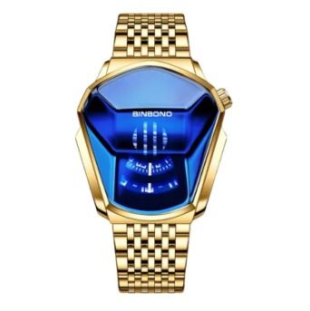 Picture of Inspired by NEW BINBOND With Box Top Brand Luxury Military Fashion Sport Watch Men Gold Wrist Watch Man Clock Casual Chronograph Wristwatch - Watch For Men - WatchSilver blue, Black blue, golden blue