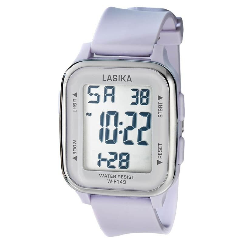 Picture of Inspired by New Lasika W-F157 Digital Sports Watch for Men Apple Watch Electronic Waterproof Wristwatch Stopwatch Alarm #157Neon Pink, Green, Black, Dark Grey, ash