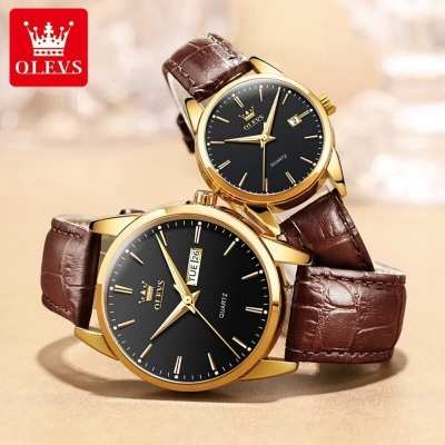 Picture of Inspired by olevd  2872G Chronograph Leather Belt Watch | Unboxing 2021 | Luxury Watch ReviewsBlue, Black, White