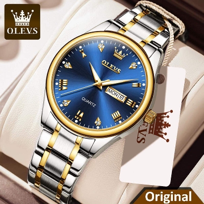 Picture of Inspired by Olevs 5563 New Men Luxury Watch Couple Quartz Stainless Steel watch-White