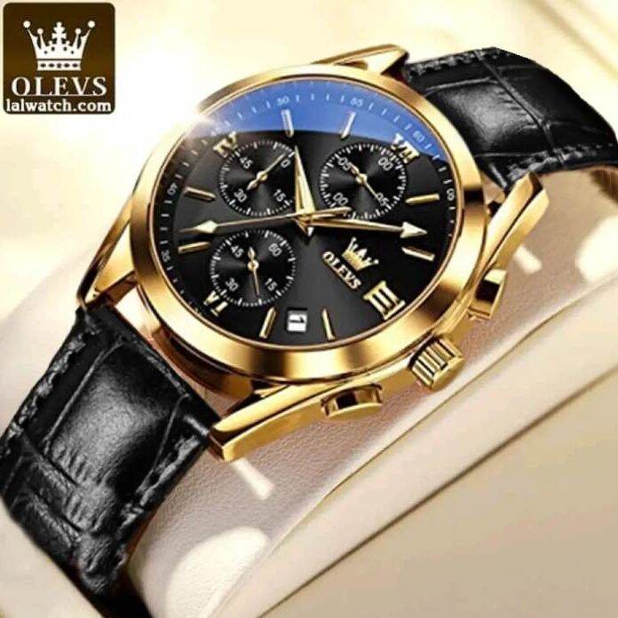 Picture of Inspired by olevs Leather Quartz Fashion Watch for MenChocolate, Black, White, Coffee, Blue