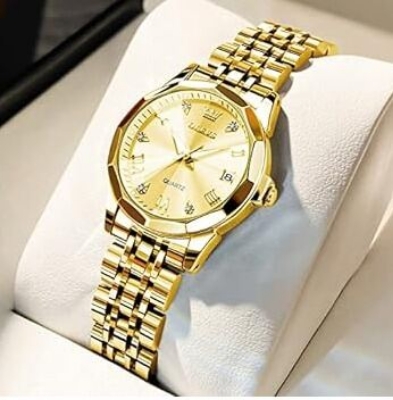 Picture of Inspired by olevs Oli-vs 9931 new luxury fashion waterproof stainless steel imported quartz movement Ladies watch- White Goldtoton black-, Blue, Black, White, Gold