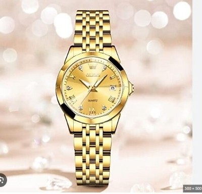Picture of Inspired by olevs Oli-vs 9931 new luxury fashion waterproof stainless steel imported quartz movement Ladies watch- White Goldtoton black-, Blue, Black, White, Gold