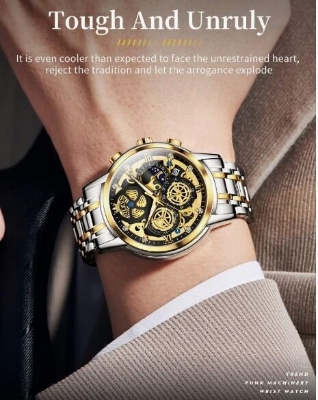 Picture of Inspired by olevs Watches OLi-VS 9947 Top Luxury Brand Sport Wrist watches Men Luminoussilverblack, Black full, Gold full, Blue, silver white