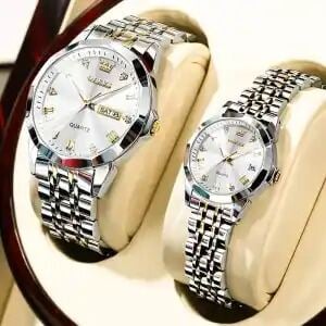 Picture of Inspired by OLi-VS 9931 Fashion Luxury Couple Luminous Waterproof Mechanical WatchBlack, Gold, White, Deep Black, Blue