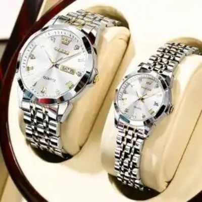 Picture of Inspired by OLi-VS 9931 Fashion Luxury Couple Luminous Waterproof Mechanical WatchBlack, Gold, White, Deep Black, Blue