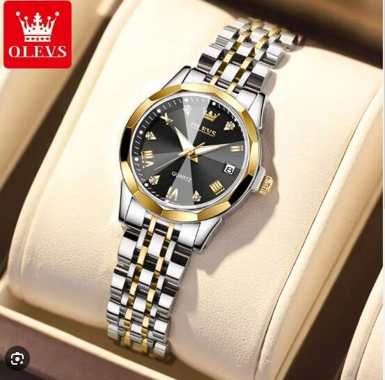 Picture of Inspired by OLi-VS 9931 Luxury Water-resistant women Quartz Wristwatch- Silver Gold blue black white
