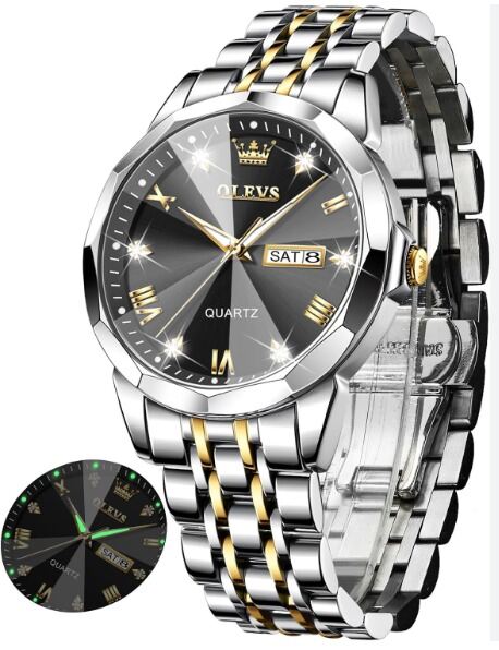 Picture of Inspired by Oli-vs 9931 new luxury fashion stainless steel imported quartz movement wrist-watch for menGold, Black, Blue, White, White black