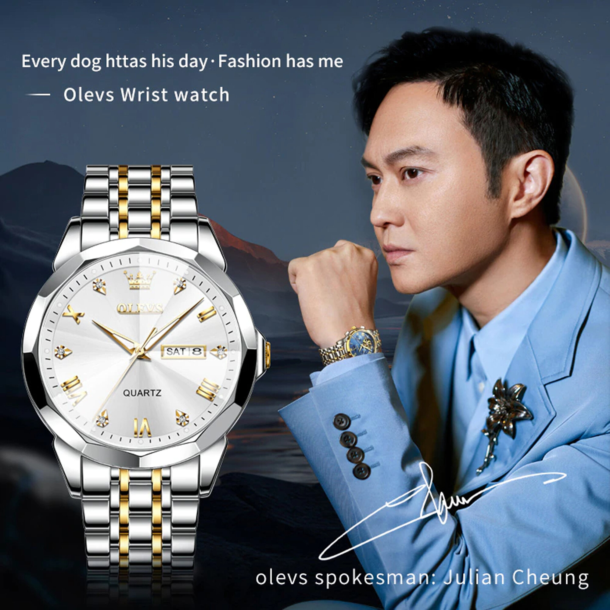 Picture of Inspired by OS 9931 new luxury fashion stainless steel imported quartz movement wrist-watch for men