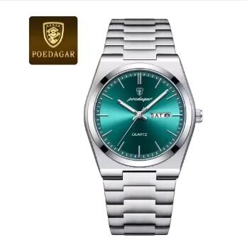 Picture of Inspired by PDR 930 Luxury Watch For Men Waterproof Luminous Date Week Stainless Steel Men Watch Casual Quartz Men's Watchsilver toton black, Gold, silver Blue, silver toton blue, silver black, full silver, silver green