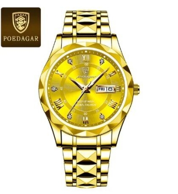 Picture of Inspired by Podedagar - Men's Luxury Brand Watch, Waterproof, Luminous, Week Date, Stainless Steel, QuartzWhite, Green, Gold, Black, Blue, White black