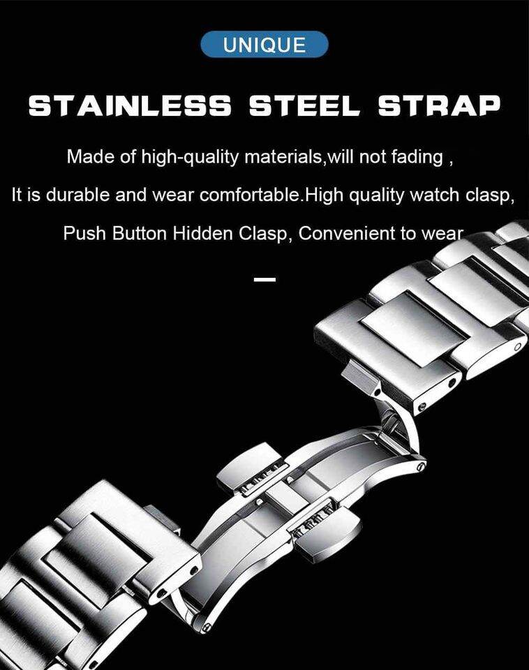 Picture of Inspired by podeghar 613 Luxury Watch Business Waterproof Male Clock Luminous Date Stainless Steel Square Quartz Men WatchBlue, Black