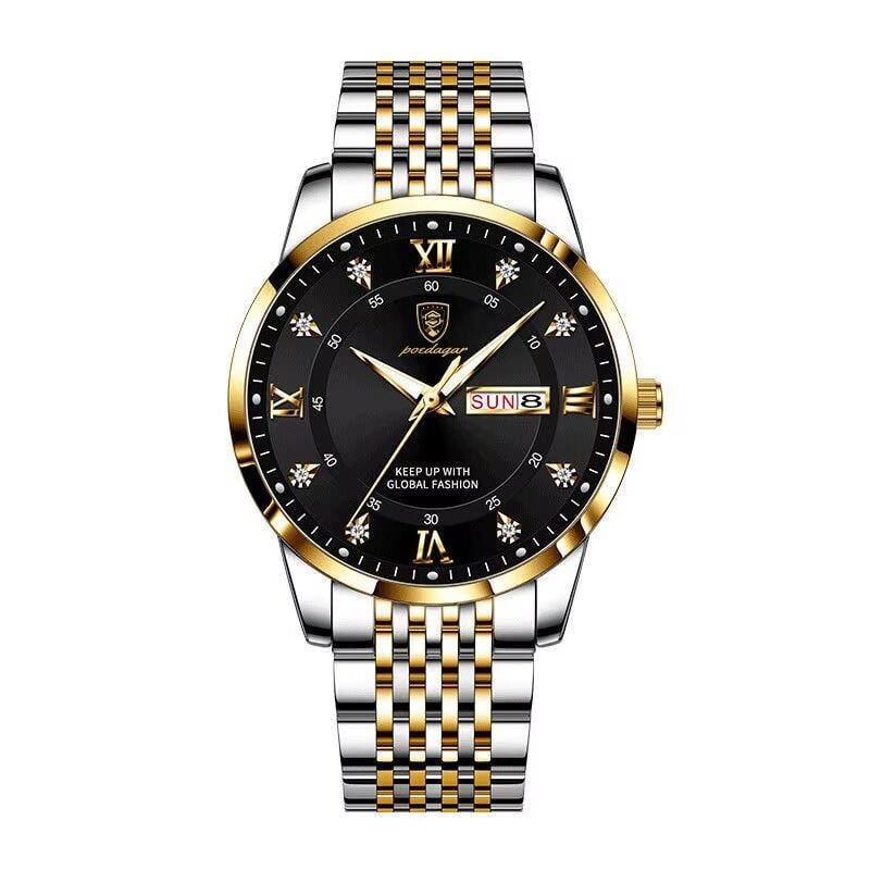 Picture of Inspired by podeghar Luxury Top Brand Waterproof Enlightened Date Week Sports Japan Movement Stainless Steel 836 - Very Comfortable And Fashionable, Easy To CleanSilver, Blue, toton black, toton white, Black