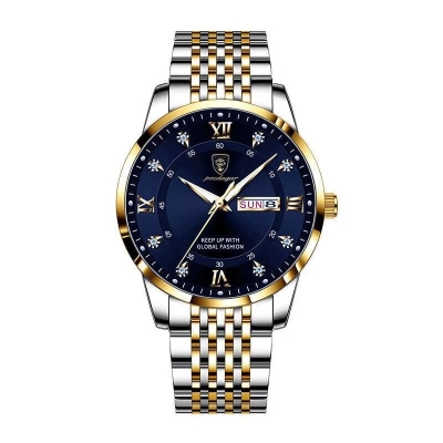 Picture of Inspired by Poedagar 836 Wristwatch Stainless Steel High Quality Luxury Luminous Date Week Business Casual Quartz Wrist Watches for Mentoton black, Silver, full black, toton white, silver black