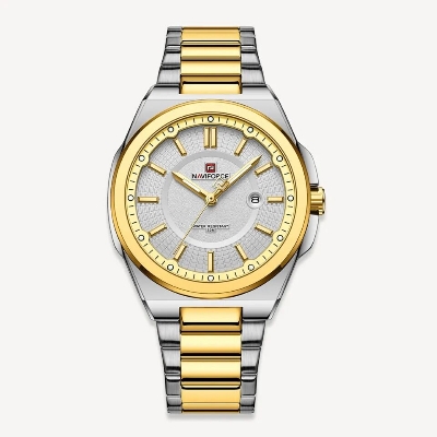 Picture of Inspired by POEDAGAR Luxury Quartz Man Wristwatch Sport Men Watches Waterproof Luminous Date Week Stainless Steel Men's Watch Male Relojtoton, gold black, Gold