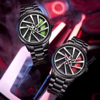 Picture of Inspired by SKI 1990 Creative Design Rotation Dial Watch for MenWhite, Yellow, Red, Blue, Red plum, Green