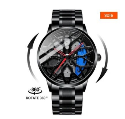 Picture of Inspired by SKI 1990 Creative Design Rotation Dial Watch for MenWhite, Yellow, Red, Blue, Red plum, Green
