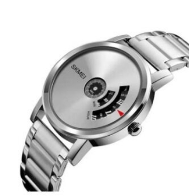 Picture of Inspired by SKMEI Fashion Quartz Waterproof Creative Stainless Steel Business Watch For Men 1260 Black Ghori WalaBlack, Silver