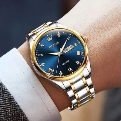 Picture of Inspired byolevs  Luxury Watches Men Waterproof Fashion Sports Watch Stainless Steel Blue Military Quartz Wristwatch Male ClocksBlack, Green, Blue