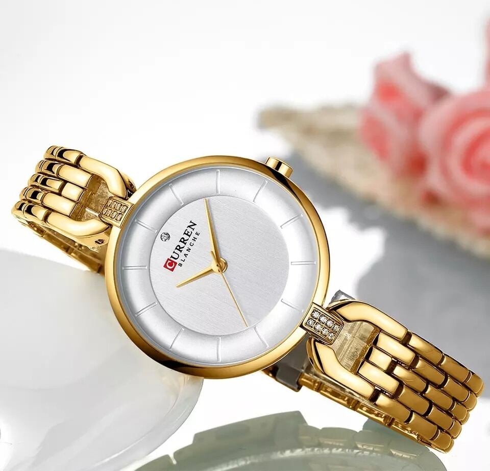 Picture of inspried by Curren 9052 Luxury Brand Fashion Stainless Steel Wrist Watch For Women - BlackRose Gold, Gold, Black, Silver