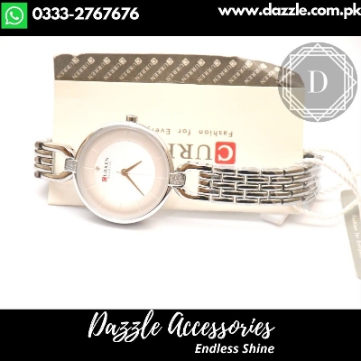 Picture of inspried by Curren 9052 Luxury Brand Fashion Stainless Steel Wrist Watch For Women - BlackRose Gold, Gold, Black, Silver