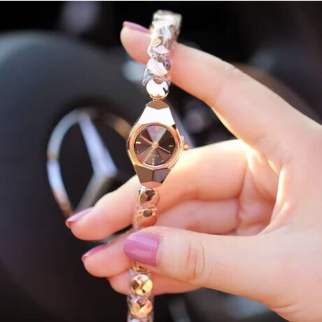 Picture of inspried by GEDI 1101 Women's Mini Dial Bracelet Simple and Fashionable Waterproof Tungsten Steel Color Women's Watch Quartz WatchBlack, golden, rose light, Rose Gold