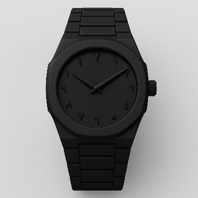 Picture of inspried bye Arabic aura watch  Black