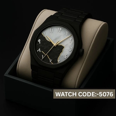 Picture of Inspried bye New Black Arabic Aura (rubber belt) watch Carbon Fiver Plastic Fashionable watch For MenBlack, Black white, White