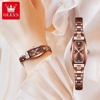 Picture of Inspried bye Rado Ladis Watch Model 6090 Rose Golden Colour Watch LadisChocolate, gold white, Gold