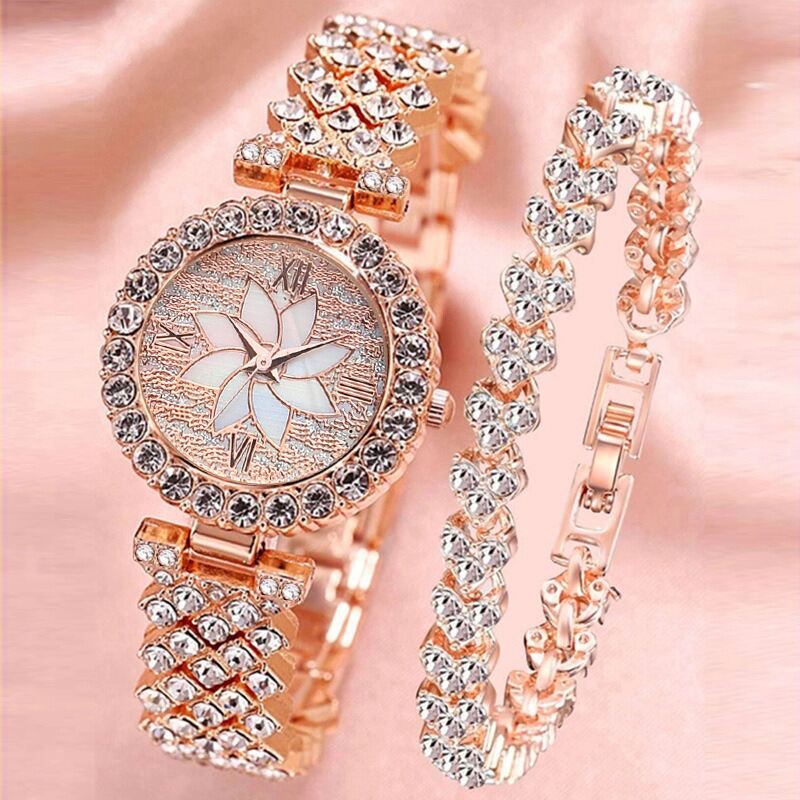 Picture of Inspried bye Watch with Stainless Steel Strap & Matching Bracelet - Ideal Gift for Her-Rose Gold