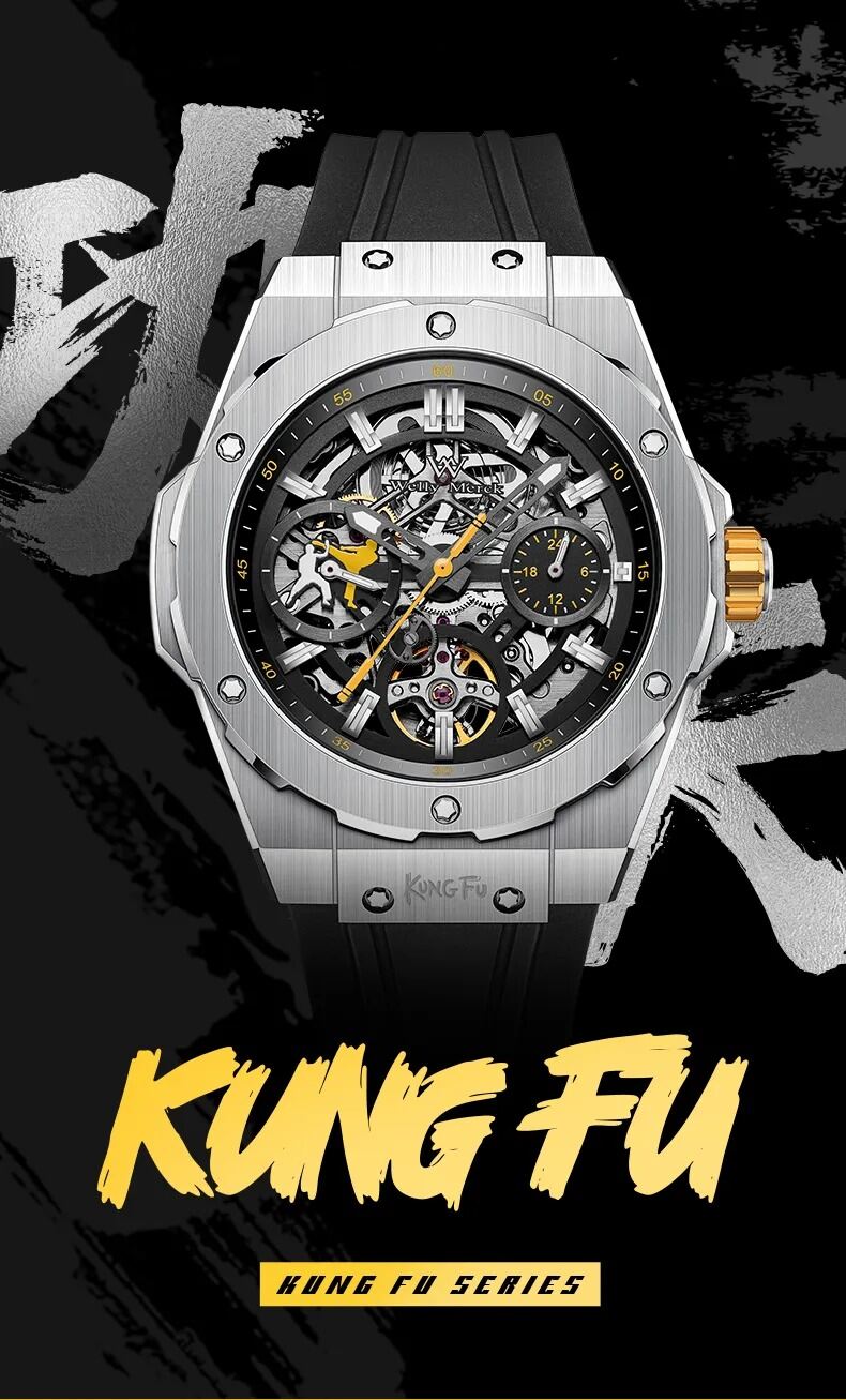 Picture of Inspried bye Welly Merck Watches Man Stainless Steel Waterproof Diver Kung Fu Collaboration Series Limited Edition WatchBlue, Brown, ash, Black
