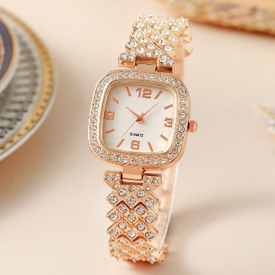 Picture of INSPRUED BYE WOMEN'S WATCH GOLD CHAIN ​​PARTY BRANDED KOREA SMALL DIAMETER NIDAE JAM121G1 MODERN FASHION BEAUTIFUL BOX LUXURY ELEGANT CASUAL TEENAGERS GIRLS INVITES.-Rose Gold