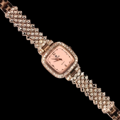 Picture of INSPRUED BYE WOMEN'S WATCH GOLD CHAIN ​​PARTY BRANDED KOREA SMALL DIAMETER NIDAE JAM121G1 MODERN FASHION BEAUTIFUL BOX LUXURY ELEGANT CASUAL TEENAGERS GIRLS INVITES.-Rose Gold