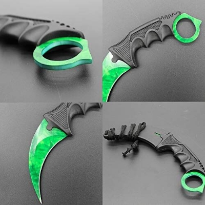 Picture of Karambit Knife Fixed Blade Knife Fixed Blade Tactical Camping Tool with Sheath and Cord for Camping Hunting-Black