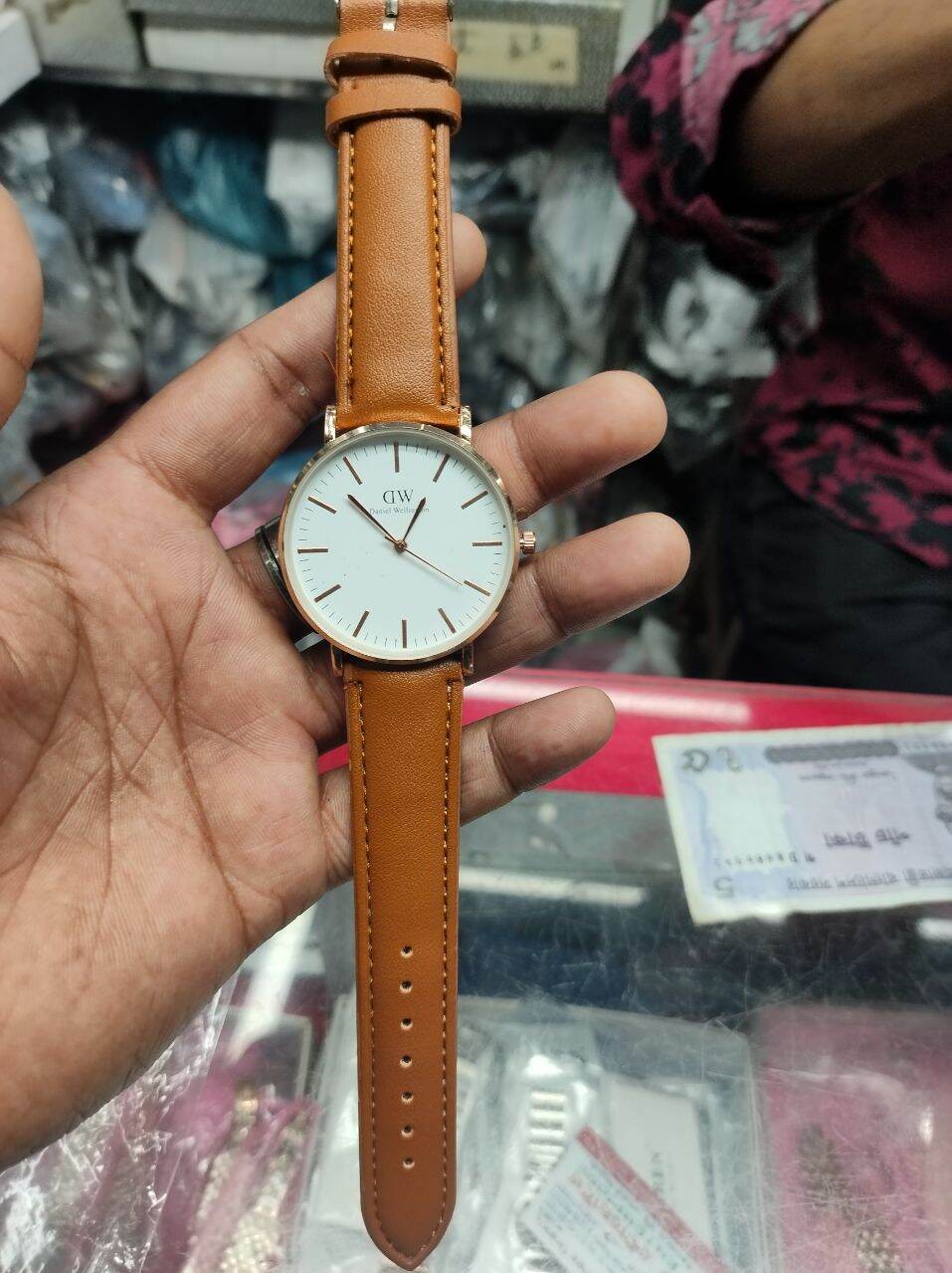 Picture of New luxury fashion leather belt wrist-watche for men only Halping Hands BD.White white, Titan Black gray, Olevs Black