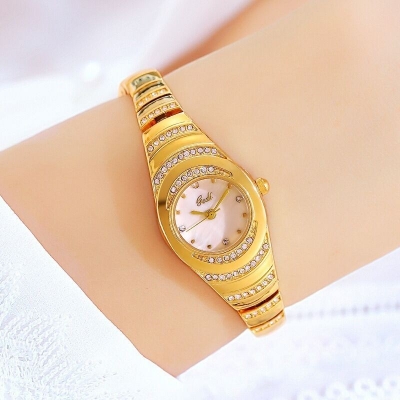 Picture of New Trend Fashion Steel Chain Diamond Women WatchSilver, Rose Gold, Gold