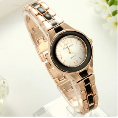 Picture of New Women Watches Lady Quartz Analog Fashion Rose Gold Bracelet WatchPink, Black, White, Chocolate, Red light, Red