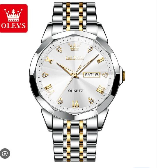 Picture of Olevs 9931 new luxury fashion stainless steel imported quartz movement wrist-watch for me- White-White