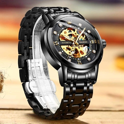 Picture of OLEVS Men's Watch Fashion Waterproof Stainless Steel Watch For Men - 9901Black, Gold, White, Lighter