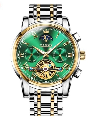 Picture of OLi-VS Fashion Mechanical Watch for Man Wateproof Stainless Steel luxury Business Luminous Automatic Watches Men - 9910-Silver