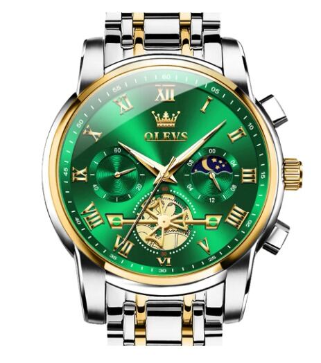 Picture of OLi-VS Fashion Mechanical Watch for Man Wateproof Stainless Steel luxury Business Luminous Automatic Watches Men - 9910-Silver