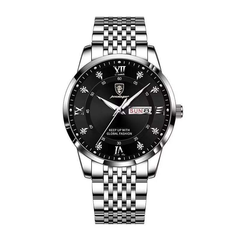 Picture of PDR Luxury Top Brand Waterproof Enlightened Date Week Sports Japan Movement Stainless Steel 836 - Very Comfortable And Fashionable, Easy To Cleantoton white, White, toton black, full Black